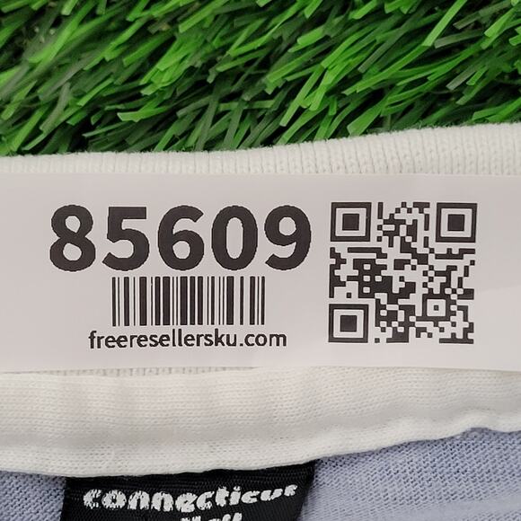 Vintage 80s MOD Stripes Polo Shirt Womens S/M 18x24 Blue White USA - Picture 5 of 13